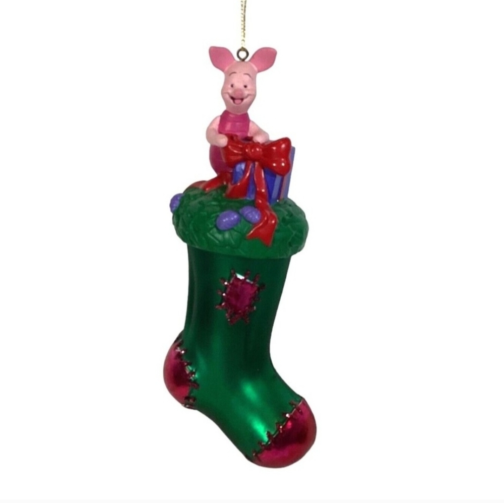 Vintage "PIGLET" Winnie the Pooh European Glass Blown Christmas Ornament- 1997
